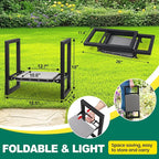 Garden Kneeler and Seat Heavy Duty - 12.7" Wide Garden Kneeling Bench Stool with Handles, Folding Knee Seat Chair Gardening Gifts for Seniors Women Men Gardeners Pain-Free Weeding Planting - Image 2