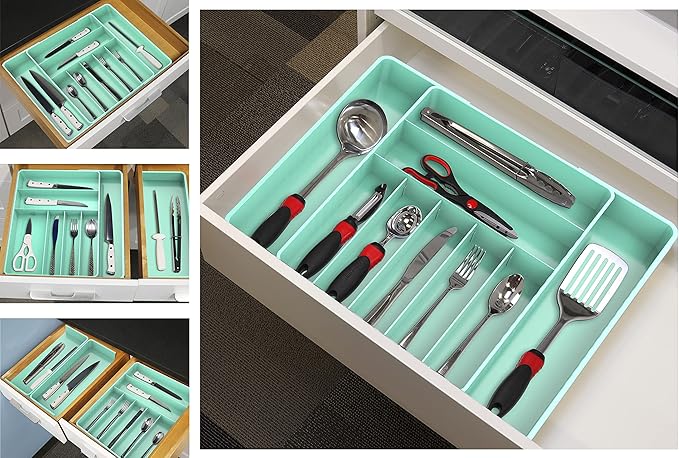 Simple Houseware Expandable Kitchen Drawer Flatware Organizer - Image 6