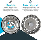 EZ-FLO Kitchen Sink Strainer Fits 3-1/2 Inch Opening, Sink Drain Assembly - Image 4