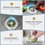 YYKBZ 3 in 1 Kitchen Sink Drain Strainer, Stainless Steel Sink Stopper - Image 3
