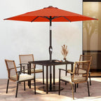 AreShark 7.5FT Patio Umbrella Table Market Umbrella with 6 Sturdy Ribs, Button Tilt/Crank, Heavy-Duty Outdoor Umbrellas for Pool, Deck, Garden and Backyard, Orange - Image 2