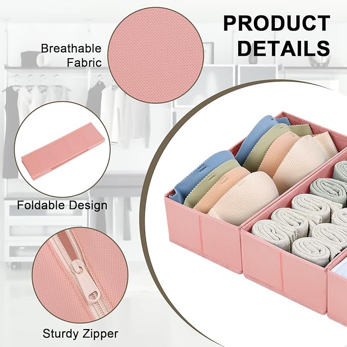 DIMJ Fabric Drawer Organizer Bins - Image 2