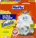 Hefty Ultra Strong 13 Gallon Trash Bags, Tall Kitchen Trash Bags 13 Gallon Size by Hefty