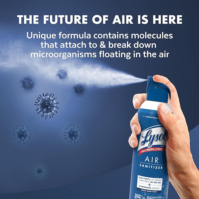 Lysol Air Sanitizer Spray with Bacterial Odor Eliminator - Image 5