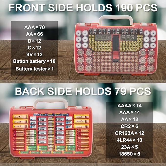 Battery Organizer Storage Holder Case - Image 2