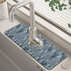 Christmas Forest Sink Faucet Absorbing Mat Pine Spruce Sink Splash Guard Faucet by Unknown