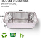 Stock Your Home Aluminum Pans 9x13 Disposable Foil Pans - Image 2