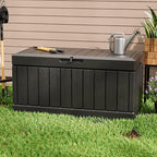 Greesum 82 Gallon Resin Deck Box All Weather Large Outdoor Storage for Patio Furniture, Toys, Garden Tools, Lockable, Black - Image 3