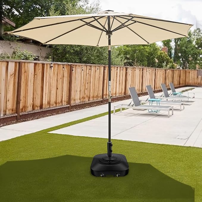 Umbrella Base with 5 Wheels, Upgraded 145lb Umbrella Stand Base, Heavy Duty & Windproof, Fillable Umbrella Base Mobile Umbrella Outdoor for Patio, Deck, Poolside, Lawn, Fits Most Sized Umbrellas - Image 7