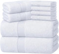 Infinitee Xclusives Luxury 100% Cotton Towel Set – 8 Piece Bathroom Towel Set – by InfiniteeXclusives