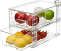 2 Pack Stackable Storage Drawers, Plastic Organizers Bins, Drawers Storage by Unknown