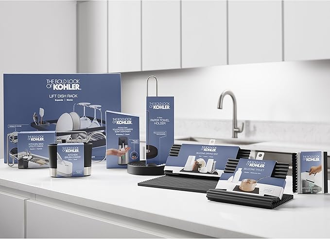 Kohler K-6379-0 Kitchen Sink Squeegee and Countertop Brush, Cleans Wet and Dry - Image 2
