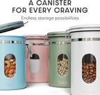 Veken Coffee Canister with Window, Easter Gifts Airtight Stainless Steel - Image 8