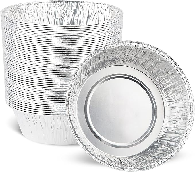 PLASTICPRO 6.5'' Inch Round Tin Foil Pans Disposable Aluminum, Freezer & Oven by PLASTICPRO