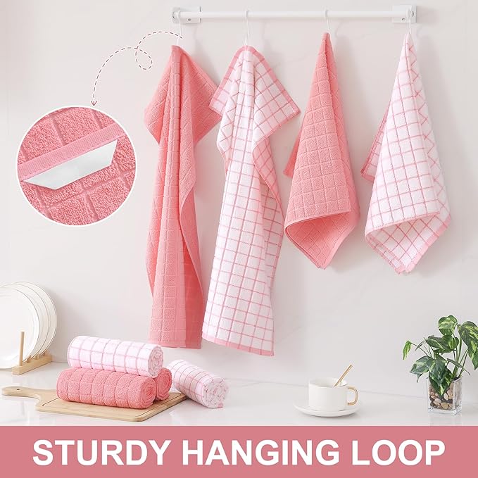 Homaxy Premium Cotton Kitchen Towels 16"x 28", Large Natural Ring Spun 390 GSM - Image 6