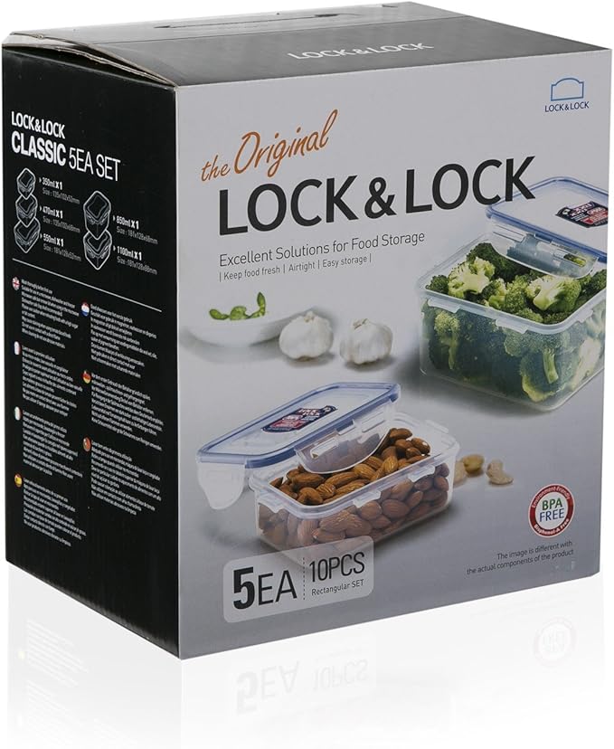 LocknLock Easy Essentials Food Storage lids/Airtight containers, BPA Free - Image 3