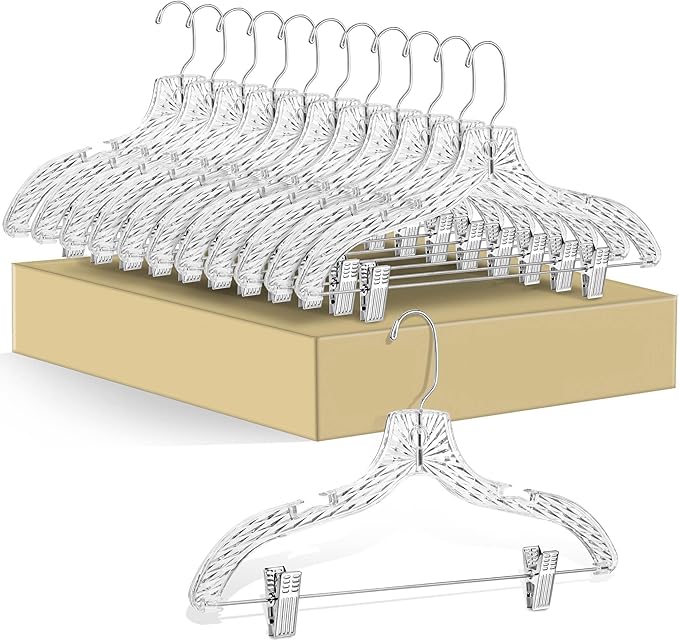Quality Clear Plastic Skirt Hangers by QualityHangers