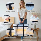 4 Pack Clear Blanket Storage Bags, 60L Plastic Comforter Clothes Storage Bags - Image 6