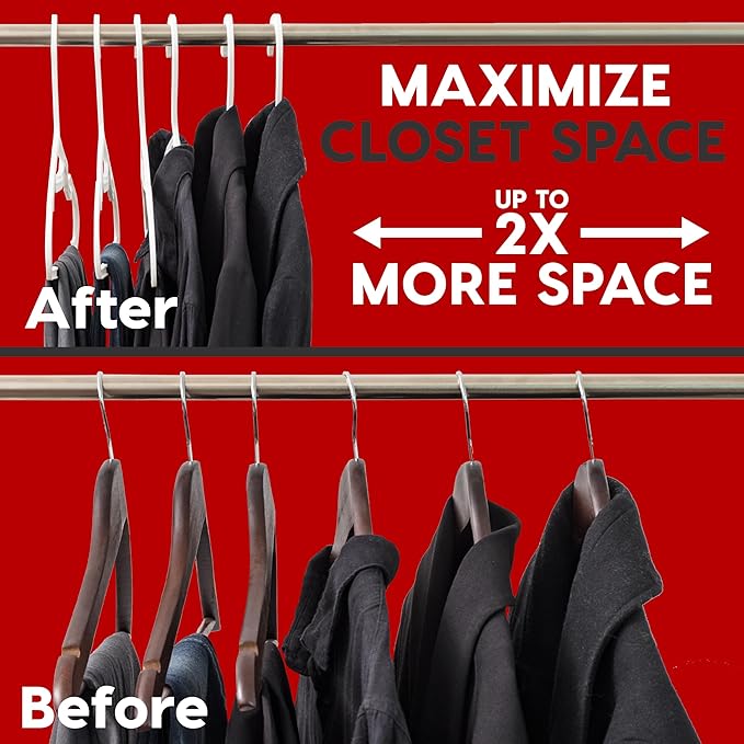 IRIS USA Lightweight Flexible Hangers 50 Pack, Made in USA, Plastic Clothes - Image 8