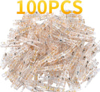 100 Pieces Clear Plastic Utility Paper Clip, Photo Paper Peg Pin, Clothes Line - Image 2