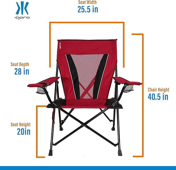 Kijaro XXL Dual Lock Portable Camping Chair - Supports Up to 400lbs - Enjoy The Outdoors in a Versatile Folding Sports & Outdoor Chair - Image 3