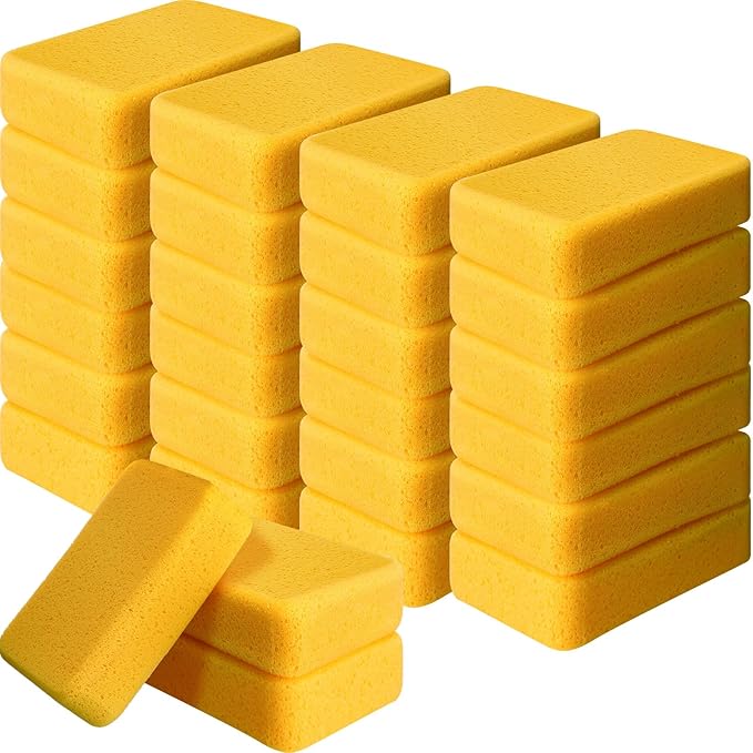 Tioncy 24 Pcs Large Sponges Bulk 7.5 x 5.5 x 1.9 Inch Grouting Car Wash Foam by Tioncy