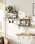2-Tier Fruit Basket for Kitchen, Stackable Hanging Basket Wire Baskets - Image 3