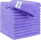 HOMEXCEL Purple Microfiber Cleaning Cloth, 12 Pack Premium Microfiber Towels by HOMEXCEL