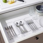 Maitys 12 Pcs Clear Drawer Organizer 9 x 6 x 2 Inches Plastic Rectangle Trays - Image 7