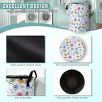 Cute Bee Floral Flowers Laundry Basket Foldable - Image 4
