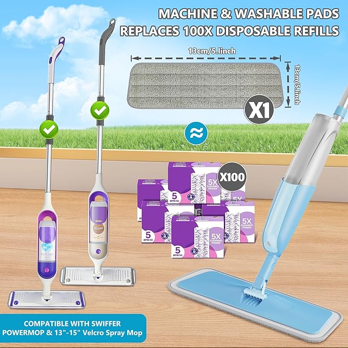 Spray Wet Mops for Hardwood Floor Cleaning: MEXERRIS Floor Mop - Image 2