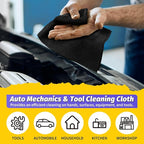 HOMERHYME Microfiber Cleaning Cloth, 100 Pack Black Cleaning Rags Microfiber - Image 6