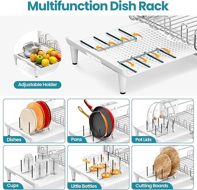TOOLF Expandable Dish Rack, Dish Drying Rack - Image 4