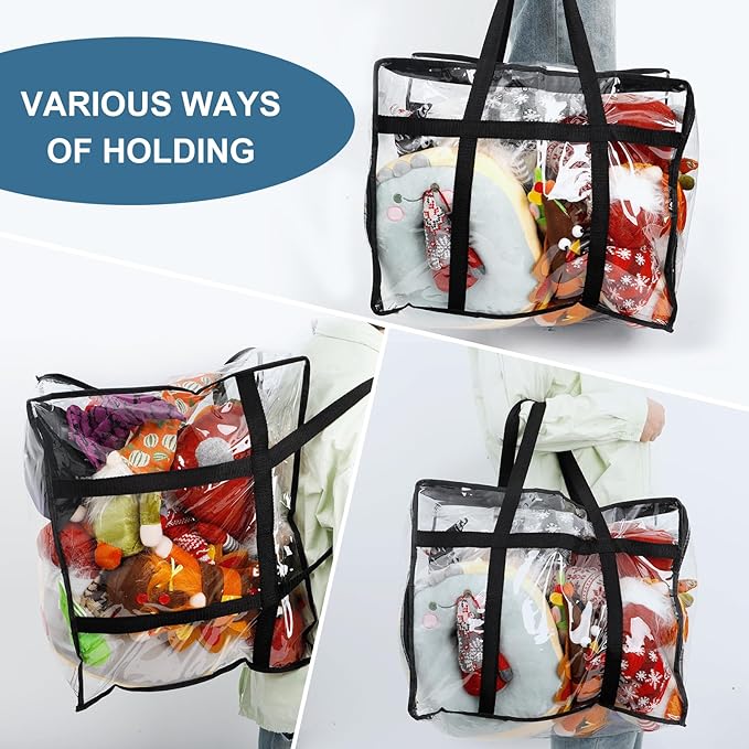 8Pack Clear Blanket Storage Bags, Vinyl Comforter Clothes Storage Closet - Image 8
