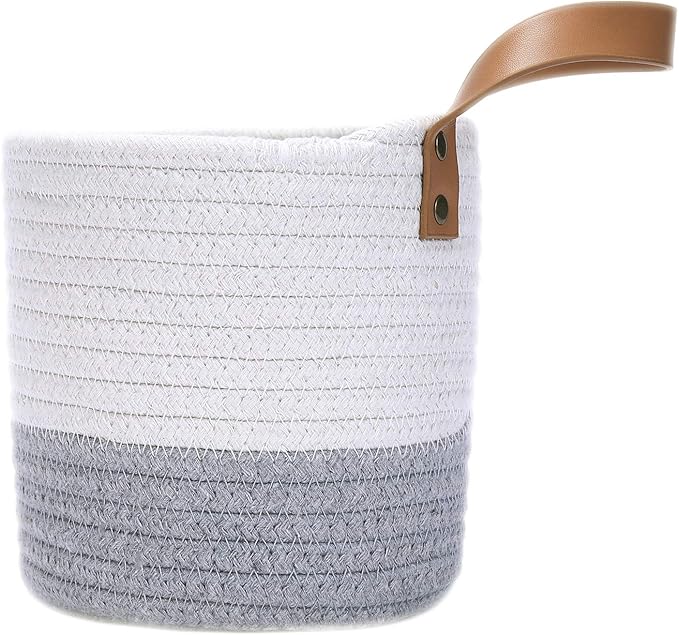 2pack Small Hanging Basket-Cotton Rope Wall Basket - Image 4
