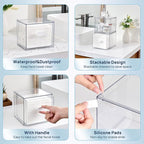 Vtopmart Disposable Facial Towels Holder, Acrylic Box Hold 50 Count, Stylish - Image 5