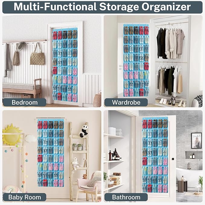 40-Pocket Over the Door Shoe Organizer - Image 7