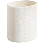 Trash Can, 1.6 Gallon Small Bathroom Trash Can, Simple Oval Stone Look Garbage by AdornMyHomeEnjoyMyLife