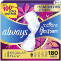 Always Radiant Feminine Pads for Women, Flexfoam Pads by Always