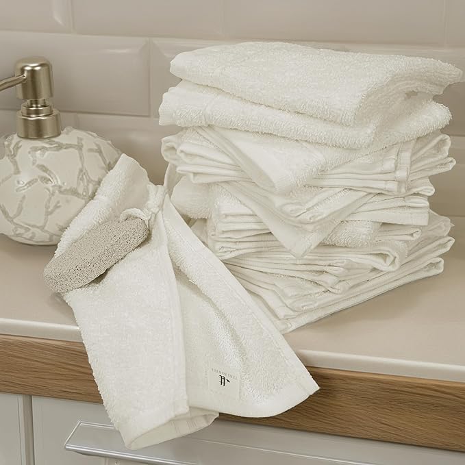 Tens Towels Pack of 60 Washcloths, 12 x 12 Inches, Lighter Weight, Quick to Dry - Image 8