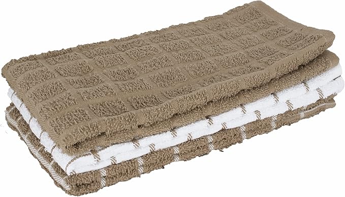 Ritz Terry Check Kitchen Towels: Highly Absorbent & Super Soft, Durable Kitchen by Ritz+Foodservice