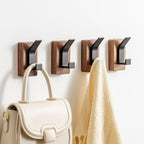 4-Pack Wood Wall Hooks by RVXHUA