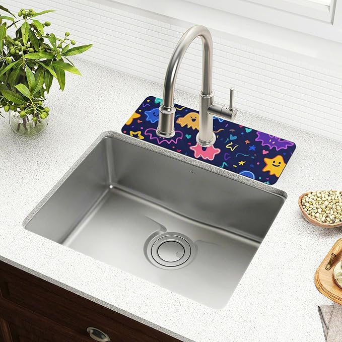Kitchen Sink Splash Guard 2 PCS 30 Inch Sink Faucet Mat Splash Guard - Image 6