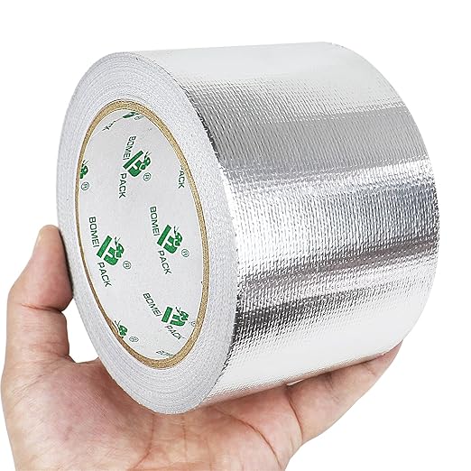 BOMEI PACK Adhesive Aluminum Foil Heat Shield Tape Barrier 3in x 66ft, by BOMEIPACK