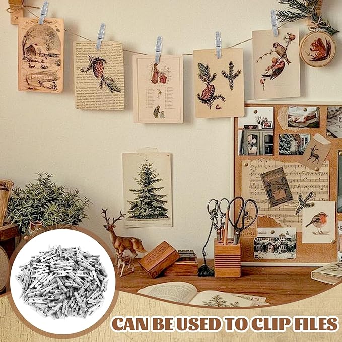 CCINEE 150 PCS 1 Inch Sliver Natural Wooden Clothespins, Small Clothes Pin - Image 3