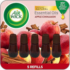 Air Wick Essential Mist Refill, 5 ct, Apple Cinnamon, Essential Oils Diffuser by AirWick