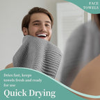 Microfiber Waffle Face Towels, 2 Pieces, Fast Drying, Lint Free 430 GSM - Image 5