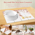 Large Stone Dish Drying Mat for Kitchen Counter, Foldable Diatomaceous Earth - Image 7