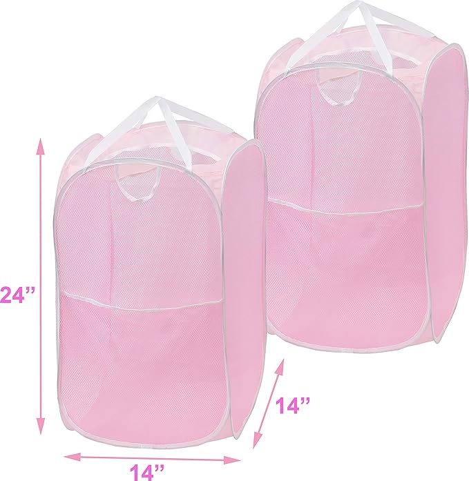 Simple Houseware Mesh Pop-Up Laundry Hamper Basket - Image 6