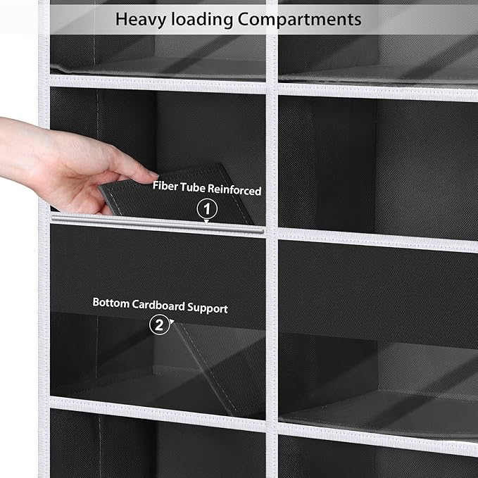 Univivi 5-Shelf Over Door Hanging Organizer Fabric Door Storage - Image 5